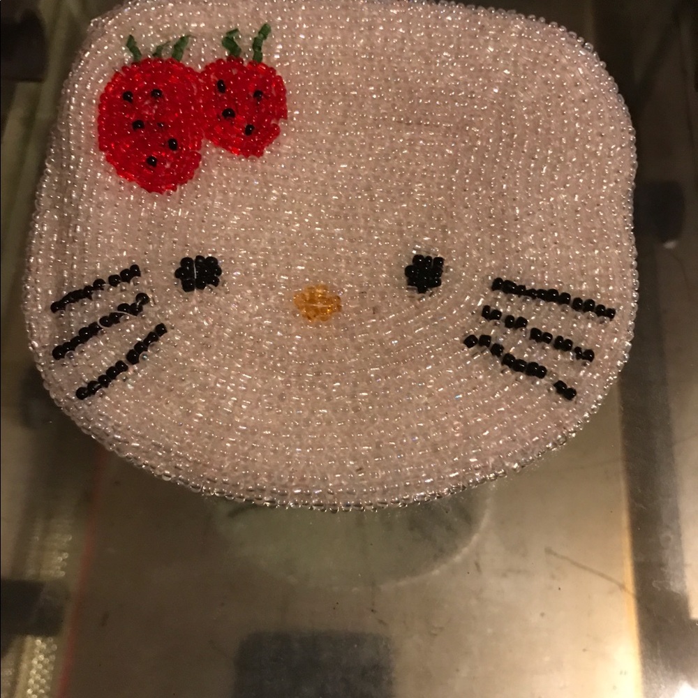 Beaded coin purses. 2 USA/Bug/Melon, 1 Kitty/Hound - Picture 4 of 5