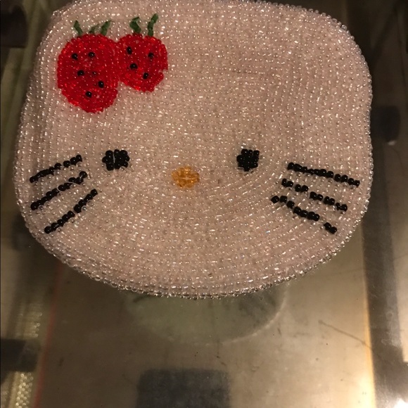 Beaded coin purses. 2 USA/Bug/Melon, 1 Kitty/Hound - Picture 4 of 5