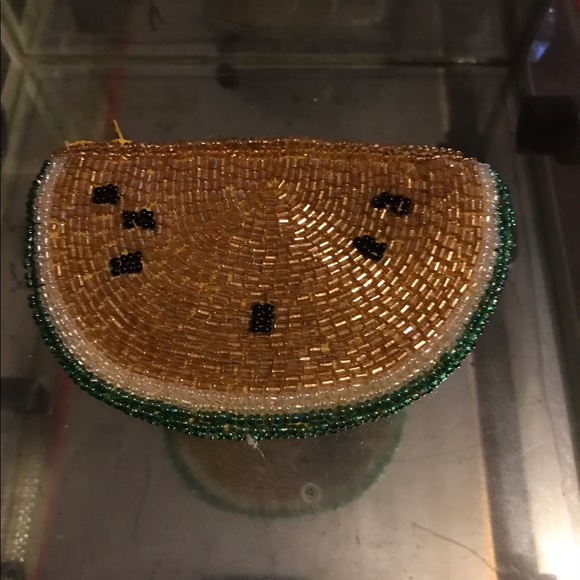 Beaded coin purses. 2 USA/Bug/Melon, 1 Kitty/Hound - Picture 5 of 5