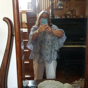 Vintage Navy Leather Bag with orig box & dust bag