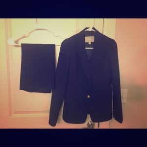Banana Republic Navy Blazer & Pencil Skirt Suite.