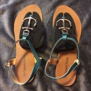 Expressive Boutique Anchor Sandals Size 9