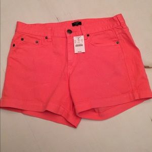Jcrew factory coral shorts