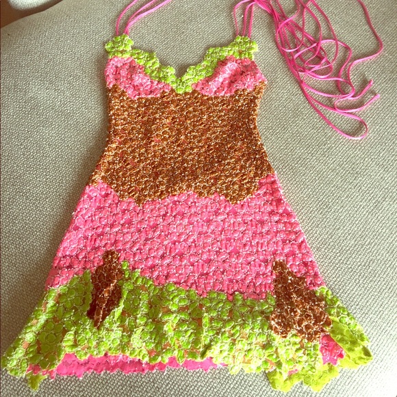 Couture* Hand painted sexy dress - Never Worn! - Picture 4 of 8