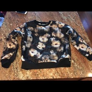 Flower Patterned Sweatshirt