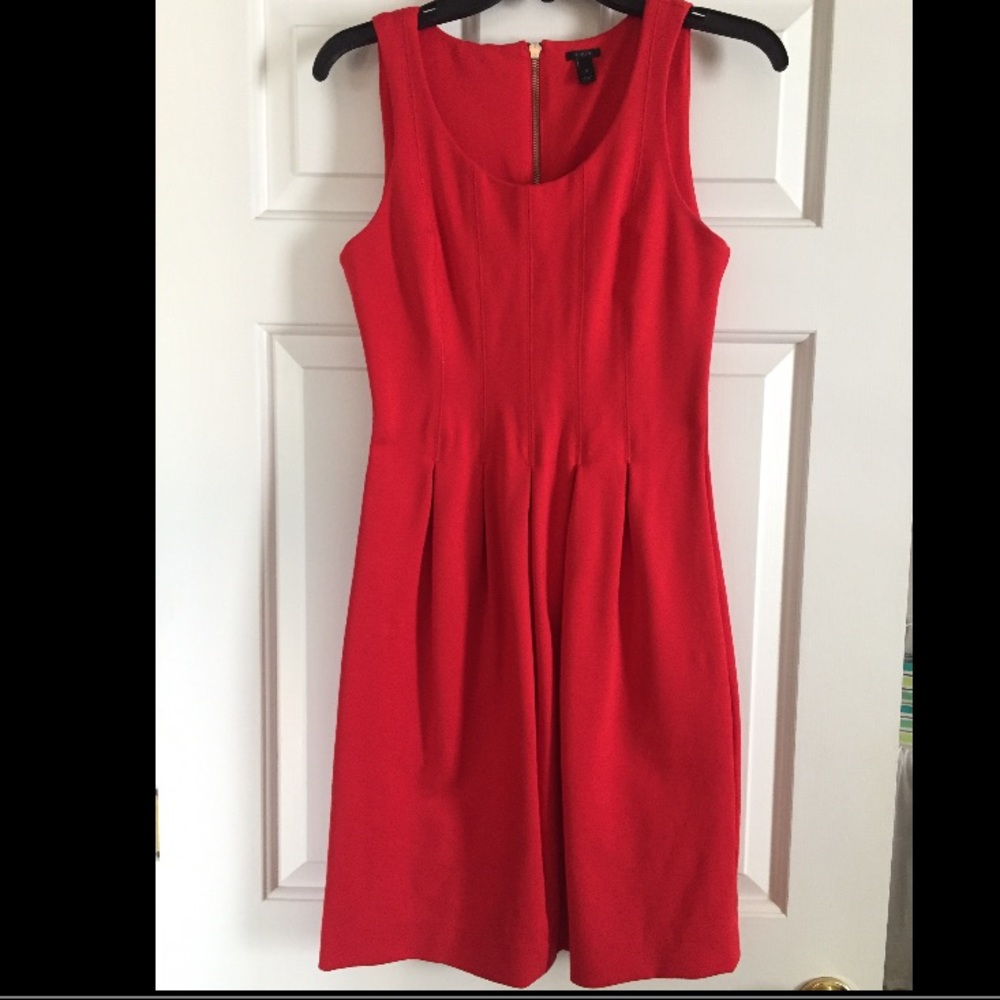 J. Crew Pleated Fit & Flare Dress
