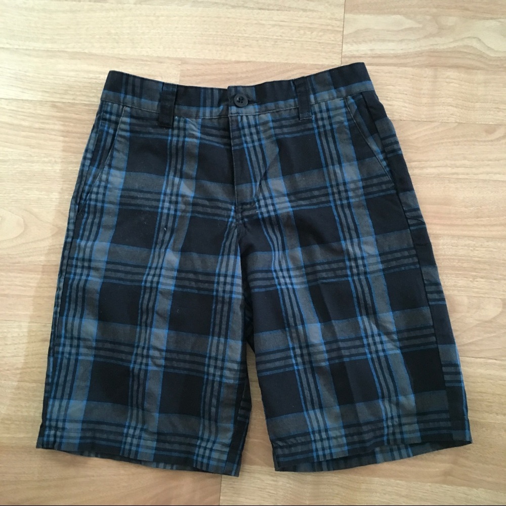 Burnside Black Plaid Shorts