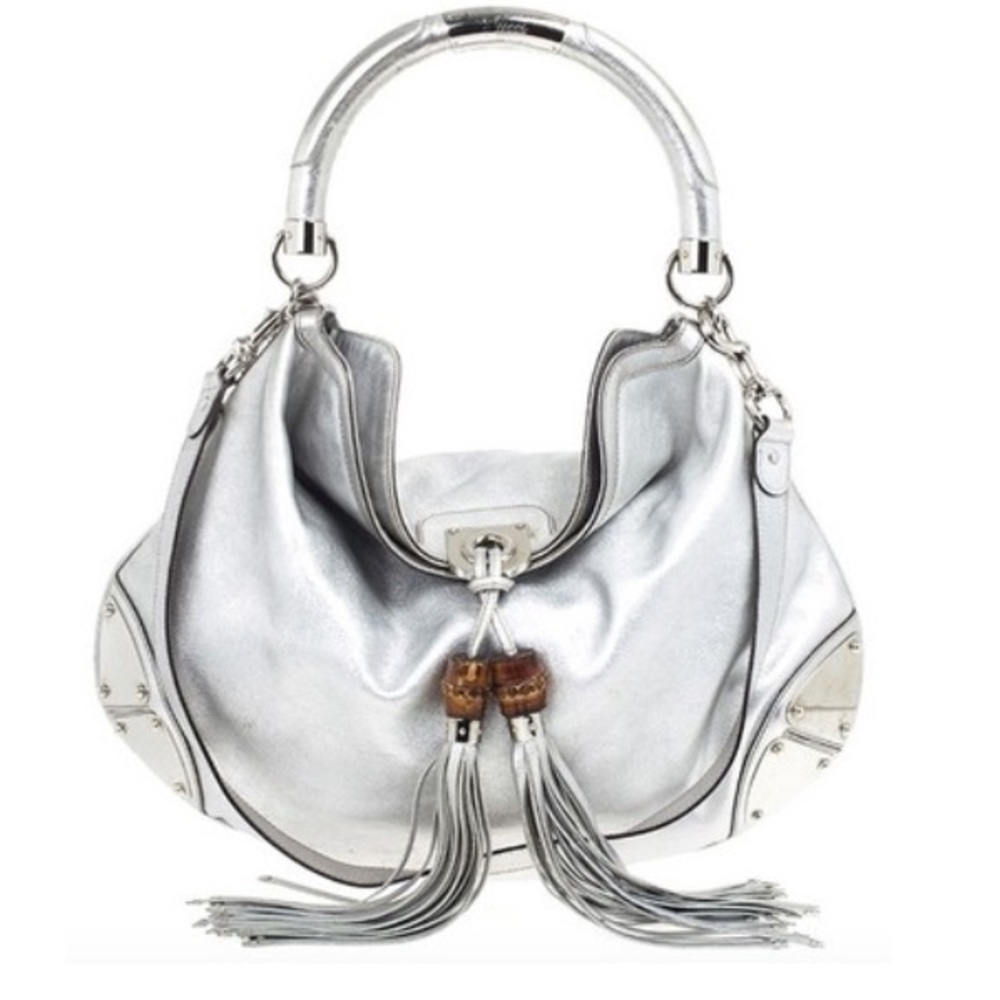 Authentic Gucci Silver Purse