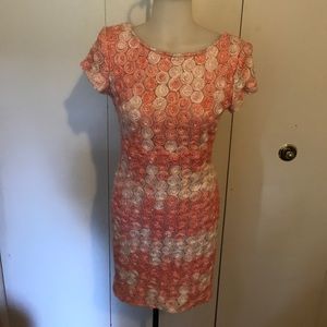 Pink and White Mini Dress