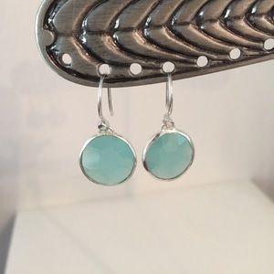 Stella & Dot NWOT Isla Drop aqua earrings