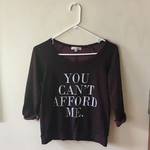 Graphic Maroon Medium-Sleeved Sweatshirt