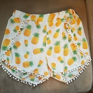 Pineapple coverup shorts