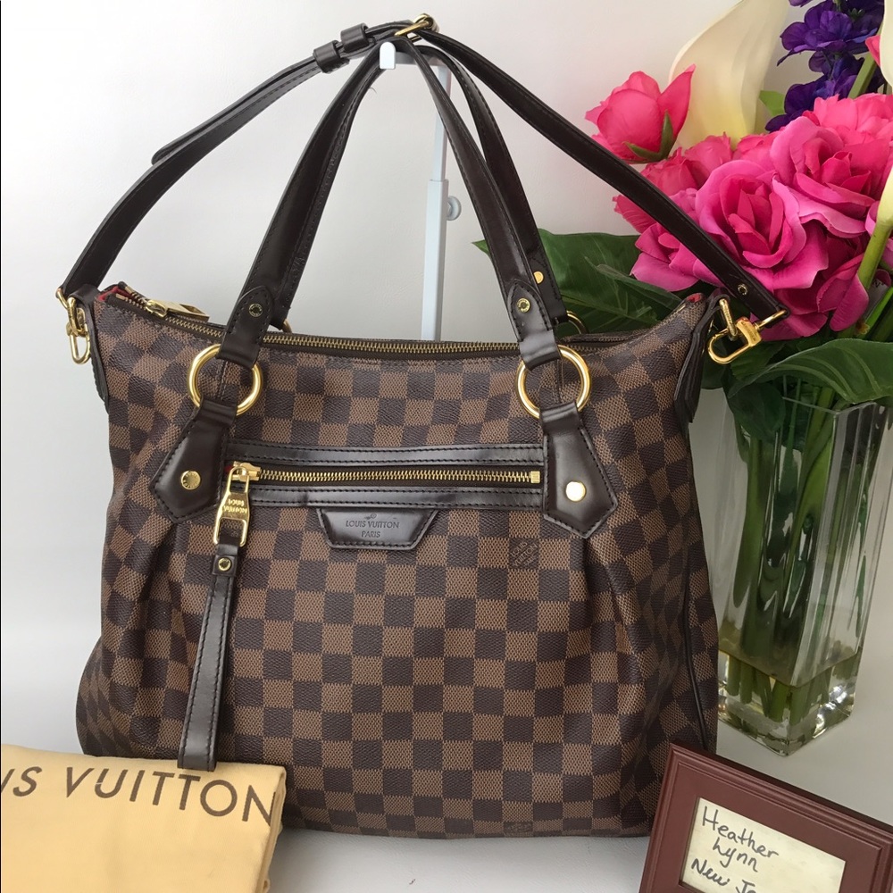 💯Authentic Louis Vuitton Damier Ebene  Evora MM