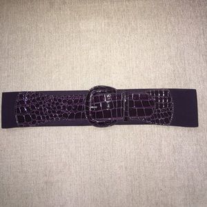 Faux Croc Plum Belt