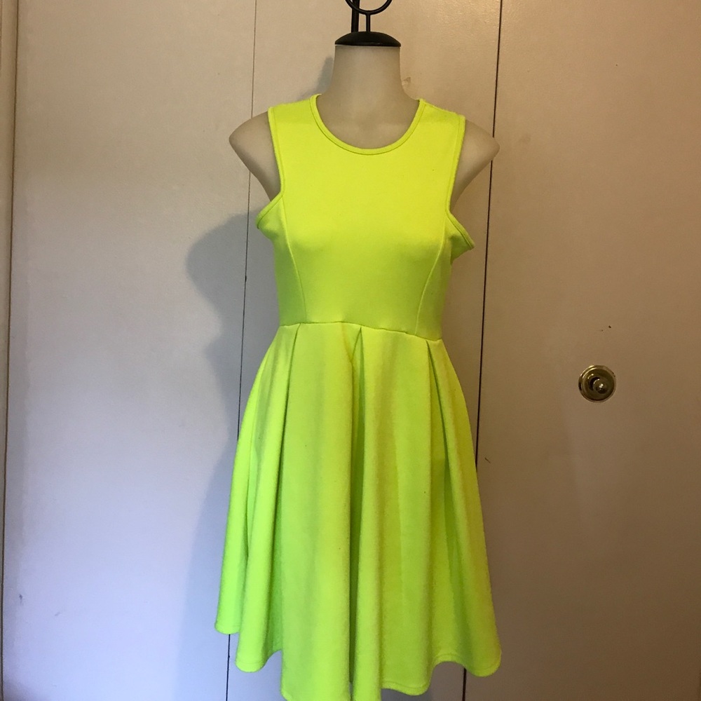 Lime Skater Dress