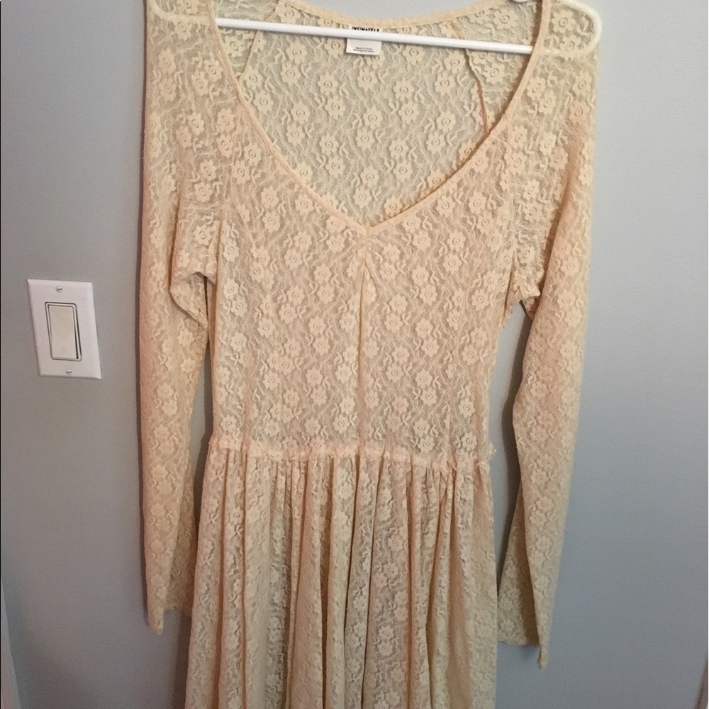 Free People Long Sleeve Slip Dress