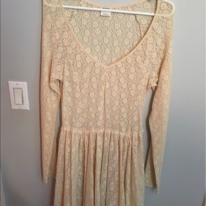 Free People Long Sleeve Slip Dress