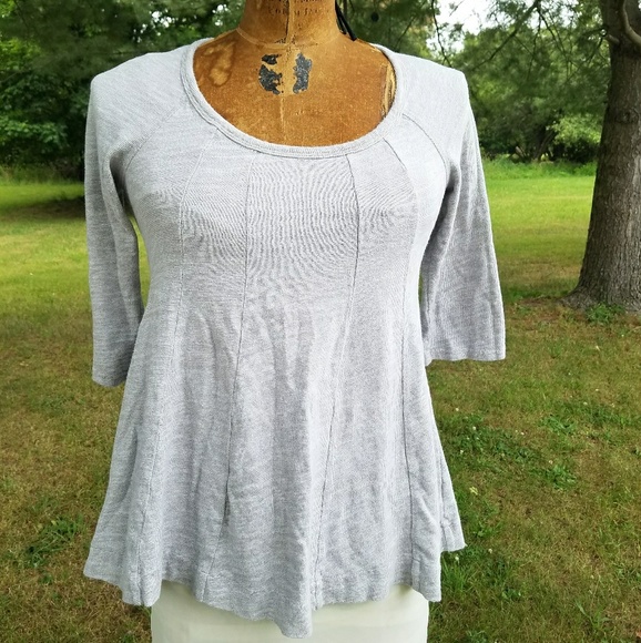 Anthropologie Tops - Anthropologie Deletta Top-Light Gray