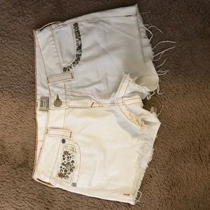 White Denim Short Shorts