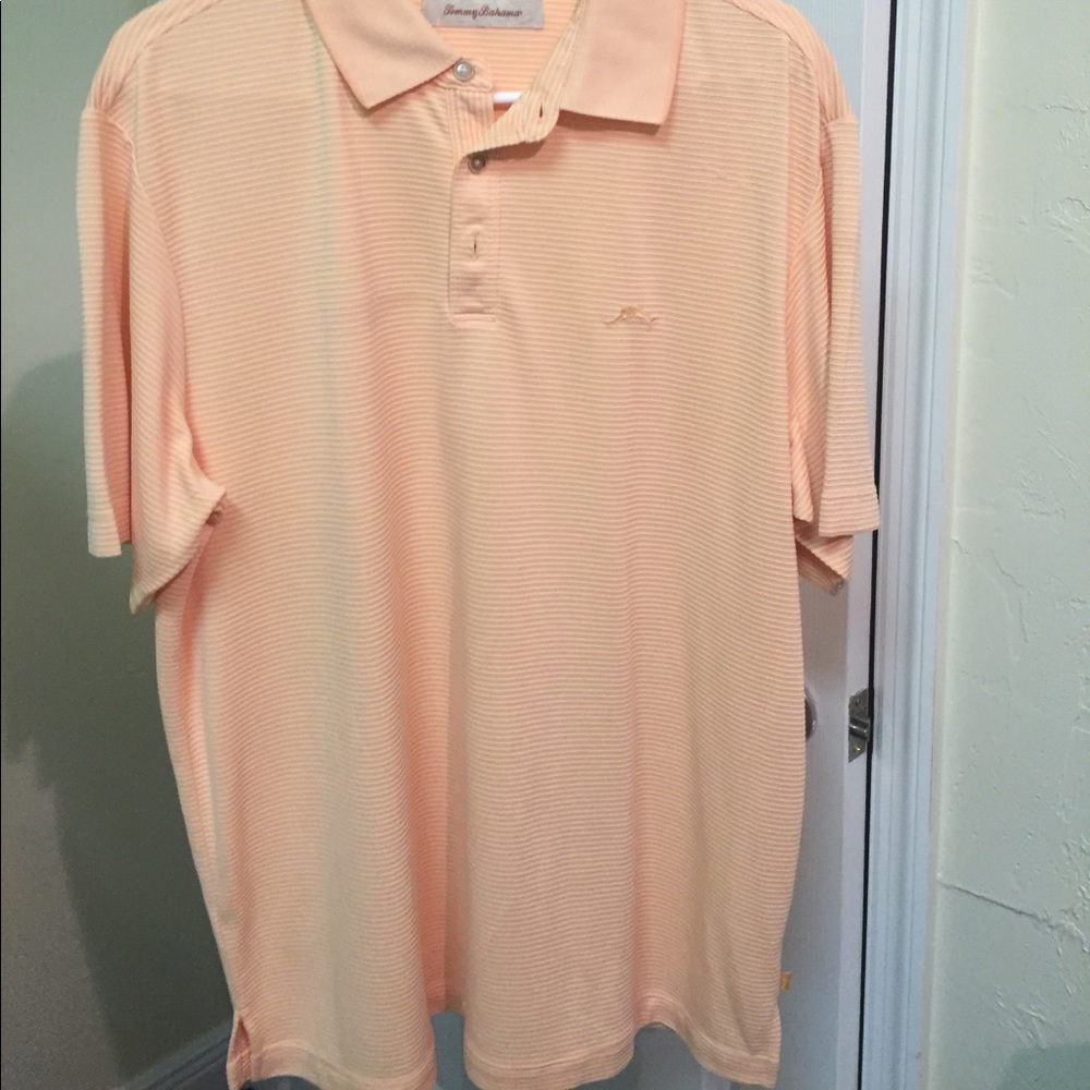 Men's Tommy Bahama Melon colored polo sz lg