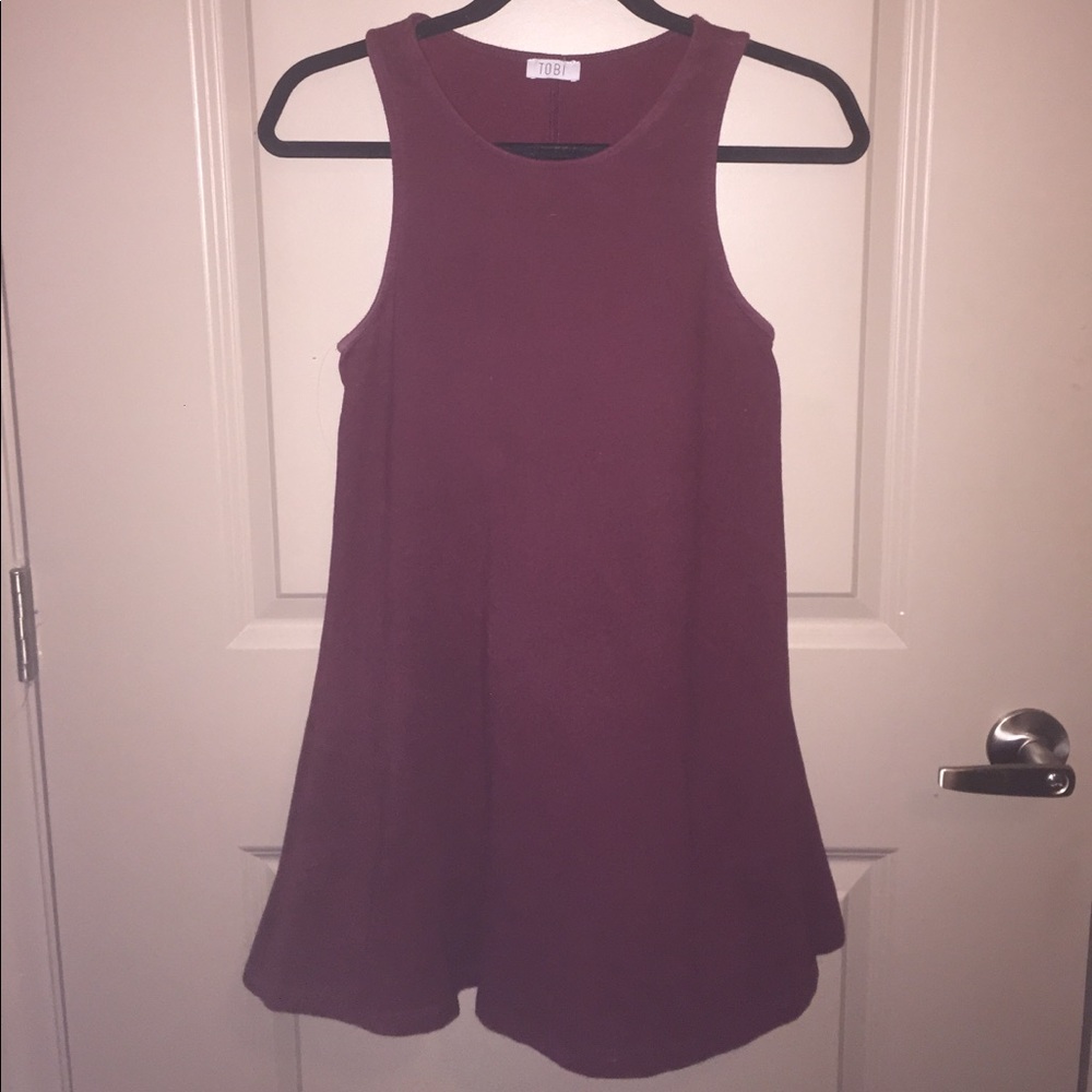 Burgundy Skater Dress