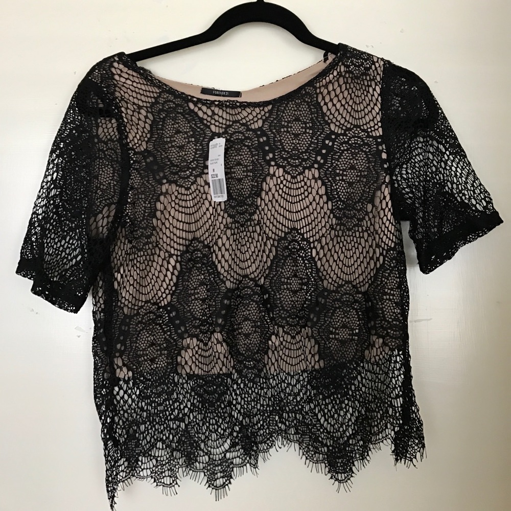 F21 eyelash lace top