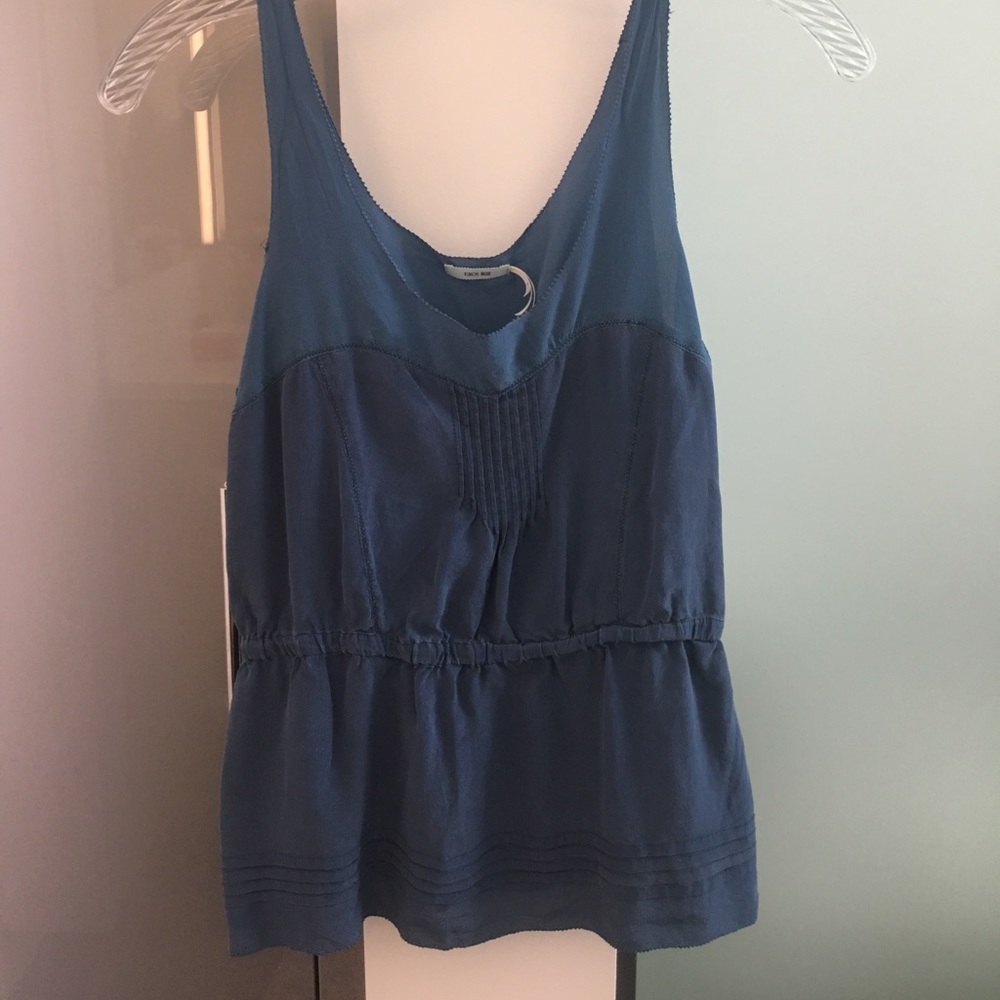 Urban Outfitters blue SILK top