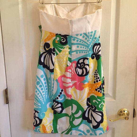 NWT Strapless Tropical Print Lilly Pulitzer Dress - Picture 3 of 6