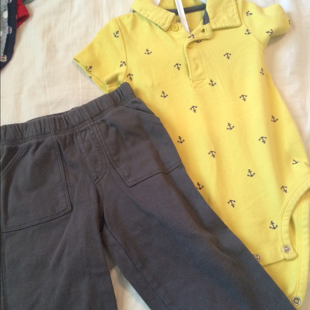 Toddler boys polo and pants set by Carter's. 18mos