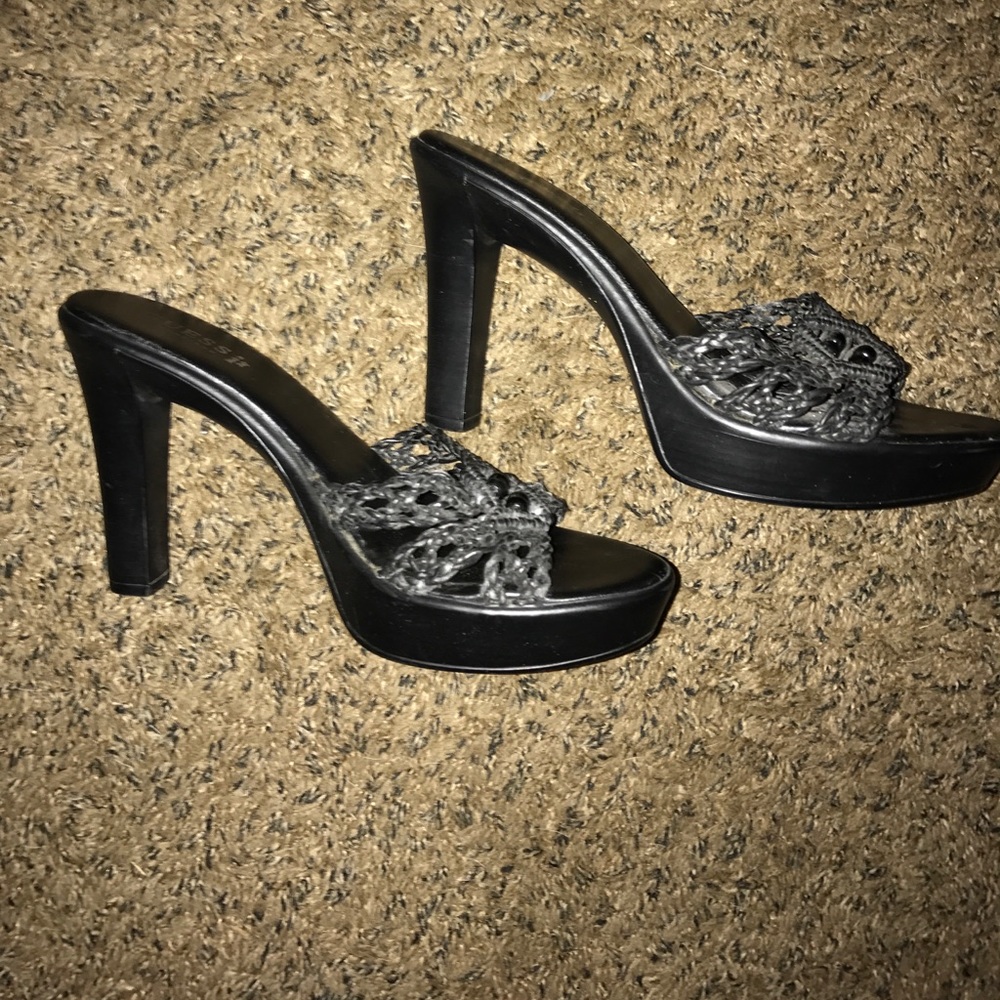 GUESS Crocheted slide on pumps