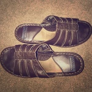 Brown leather sandals