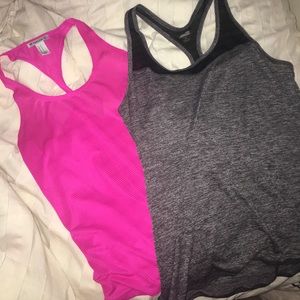 💗2 Workout Tanks Pink and Grey 💗