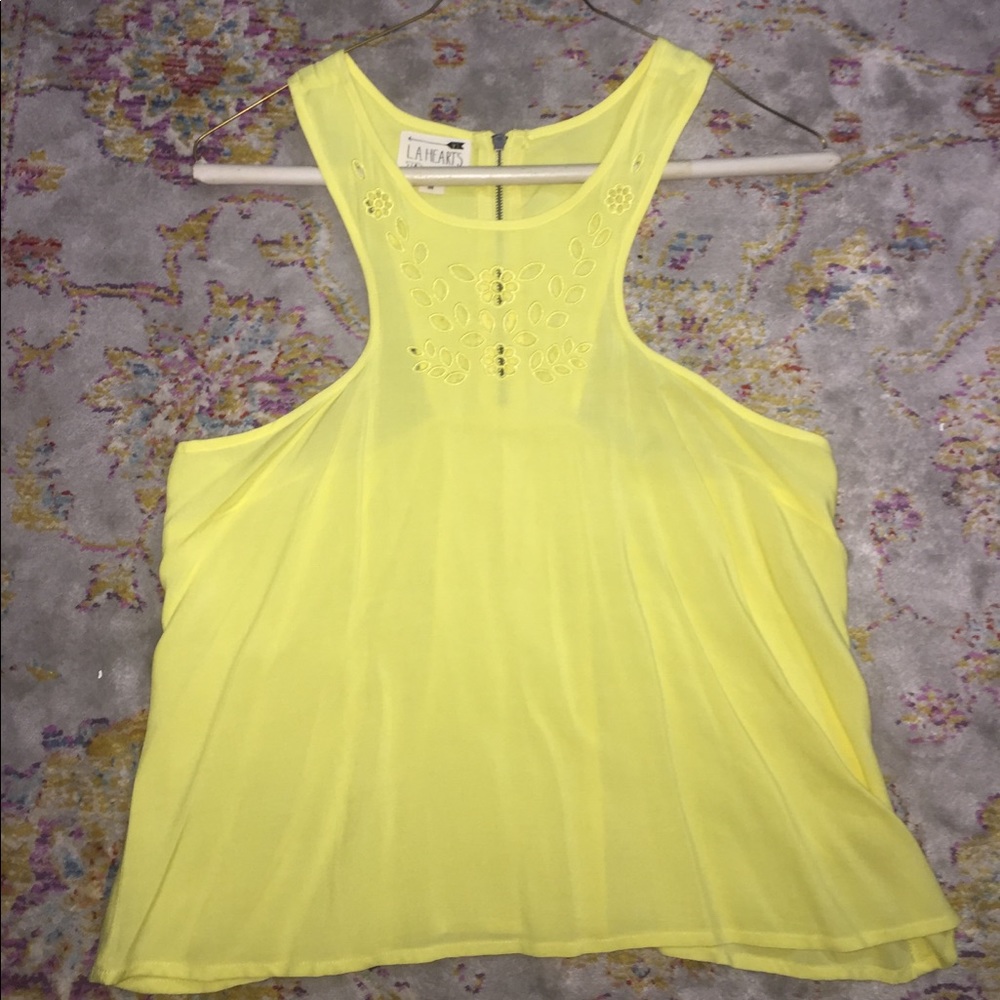 Yellow LA hearts tank top - NWOT!!! 💛