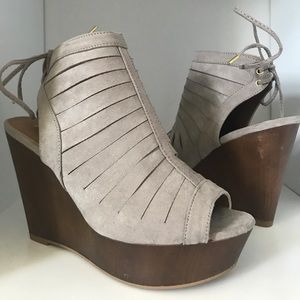 Faux suede Wedge Heels