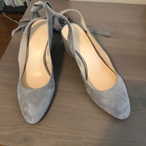 Nine West suede wrap heels