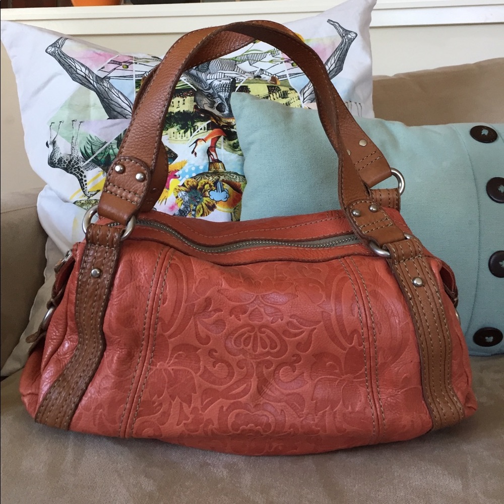 FOSSIL LEATHER HANDBAG