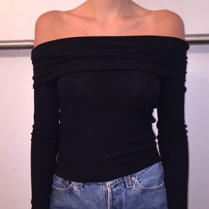 Black Off the Shoulder Top