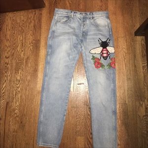 100 Authentic Gucci Bug Jeans sz 32 Read !!!