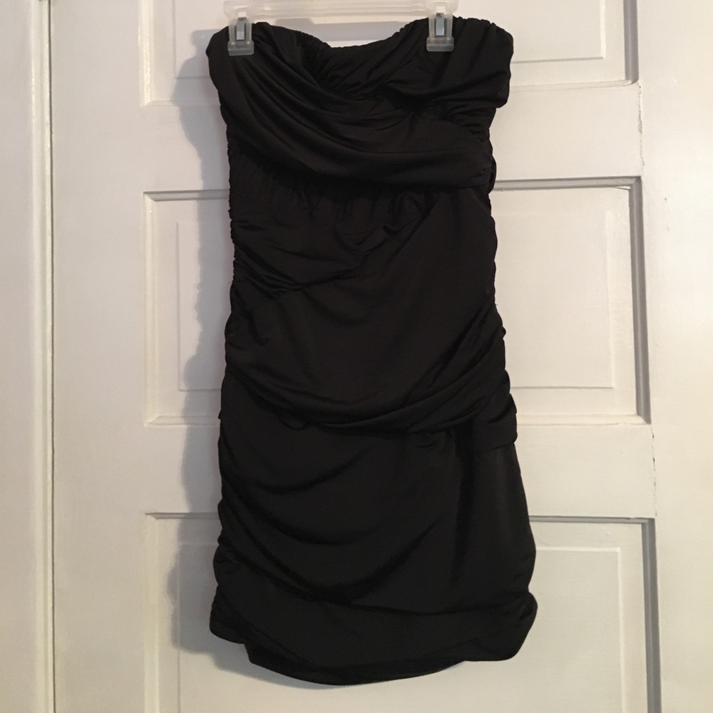 Little black strapless dress
