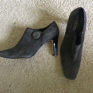 Franco Sarto heeled booties, button missing
