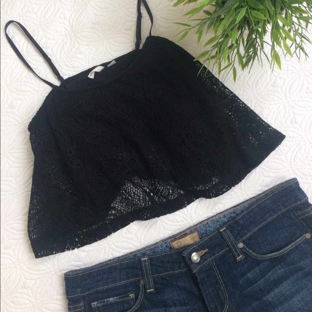 Frenchi lace crop top