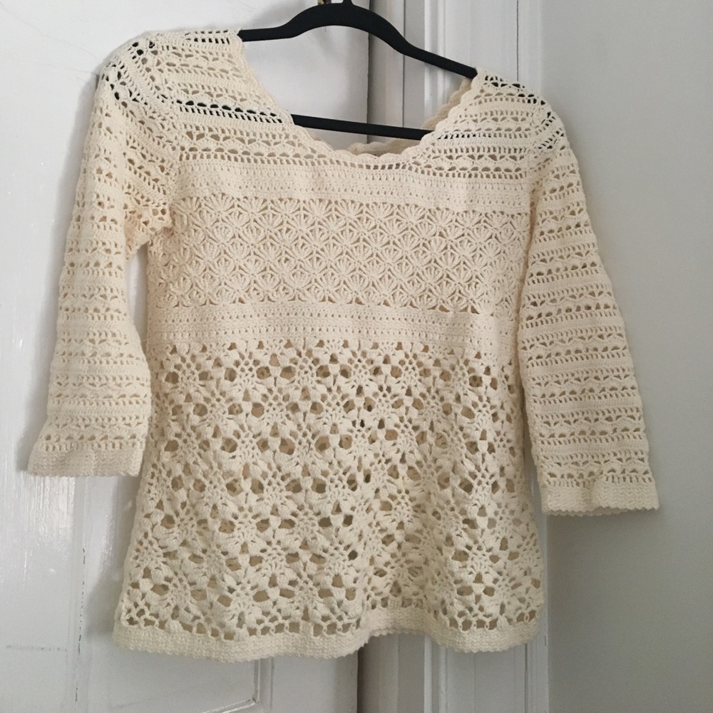 Lucky brand crochet sweater