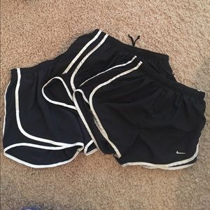 Black with white detailing Nike shorts