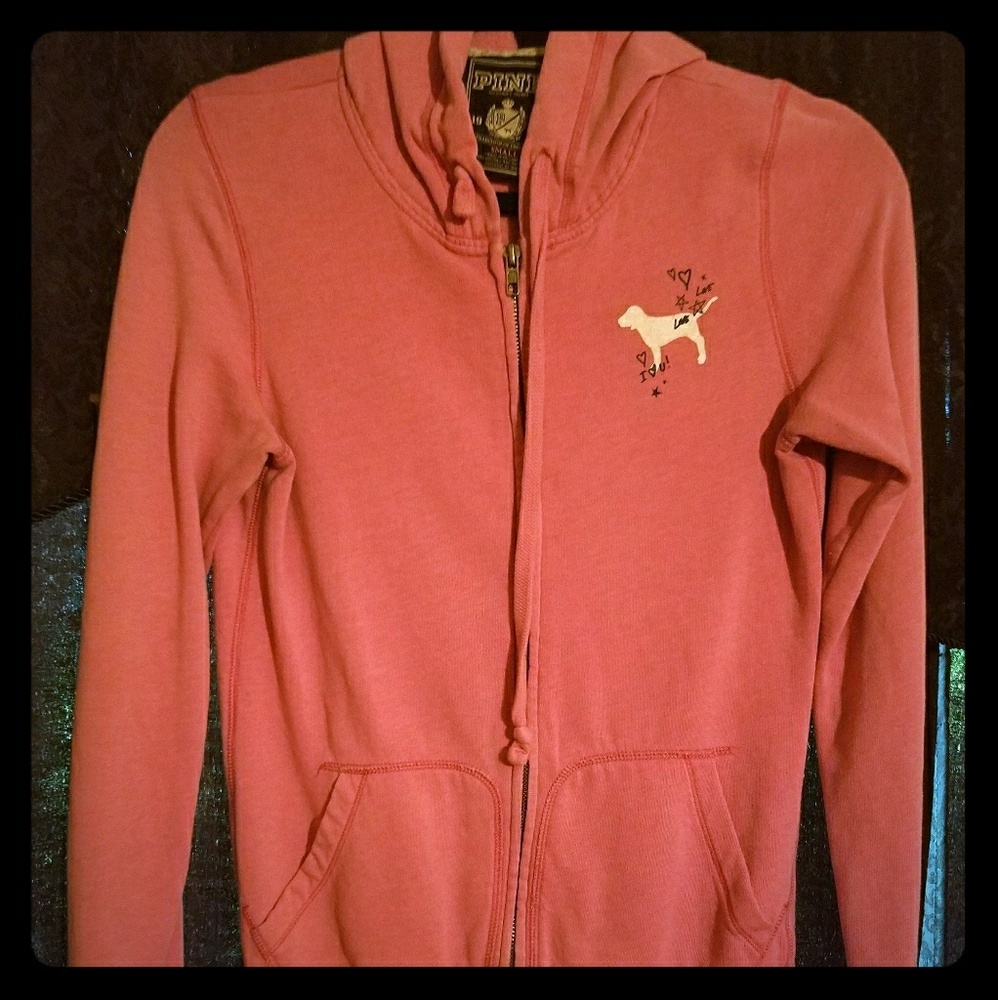 VS Pink zip up hoodie