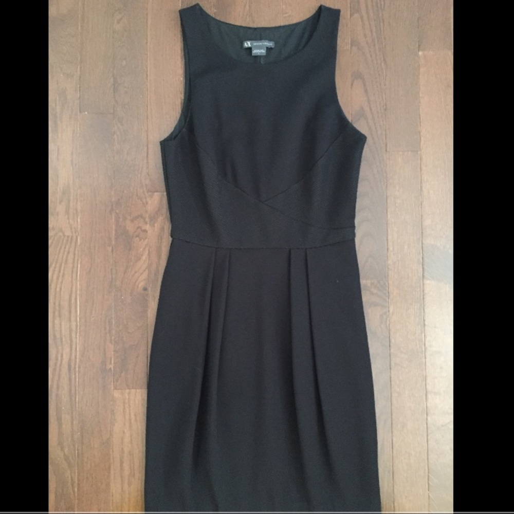 Armani Exchange Black Crossover Waist Dress