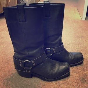 Black "motorcycle" boots
