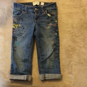Old Navy girls denim crops - size 6