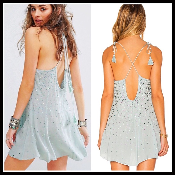 FREE PEOPLE Sequin Embellished Slip Dress - Picture 2 of 6