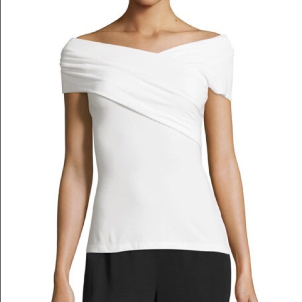Theory Ribbed Wrap-Front Top Brand New Size Small