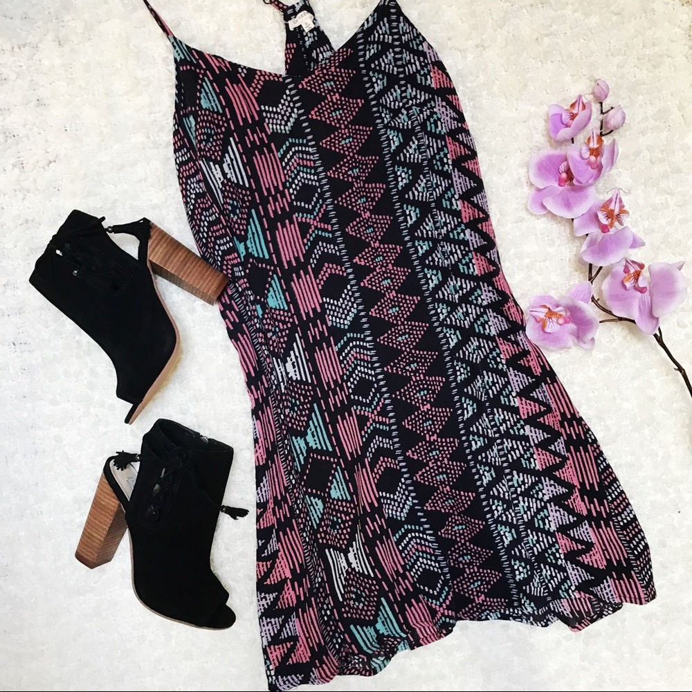 Colorful tribal abstract print Sun Dress